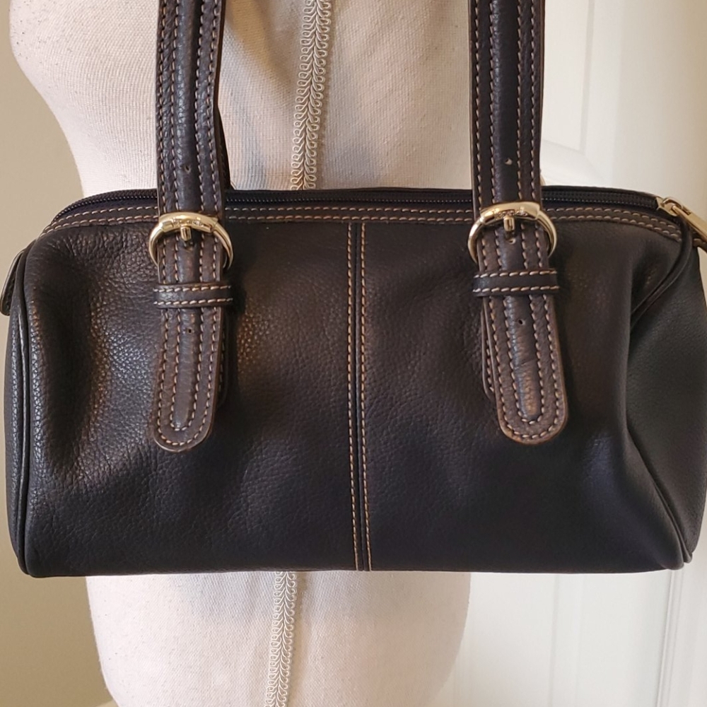 Tignanello Dark Navy Leather Bag